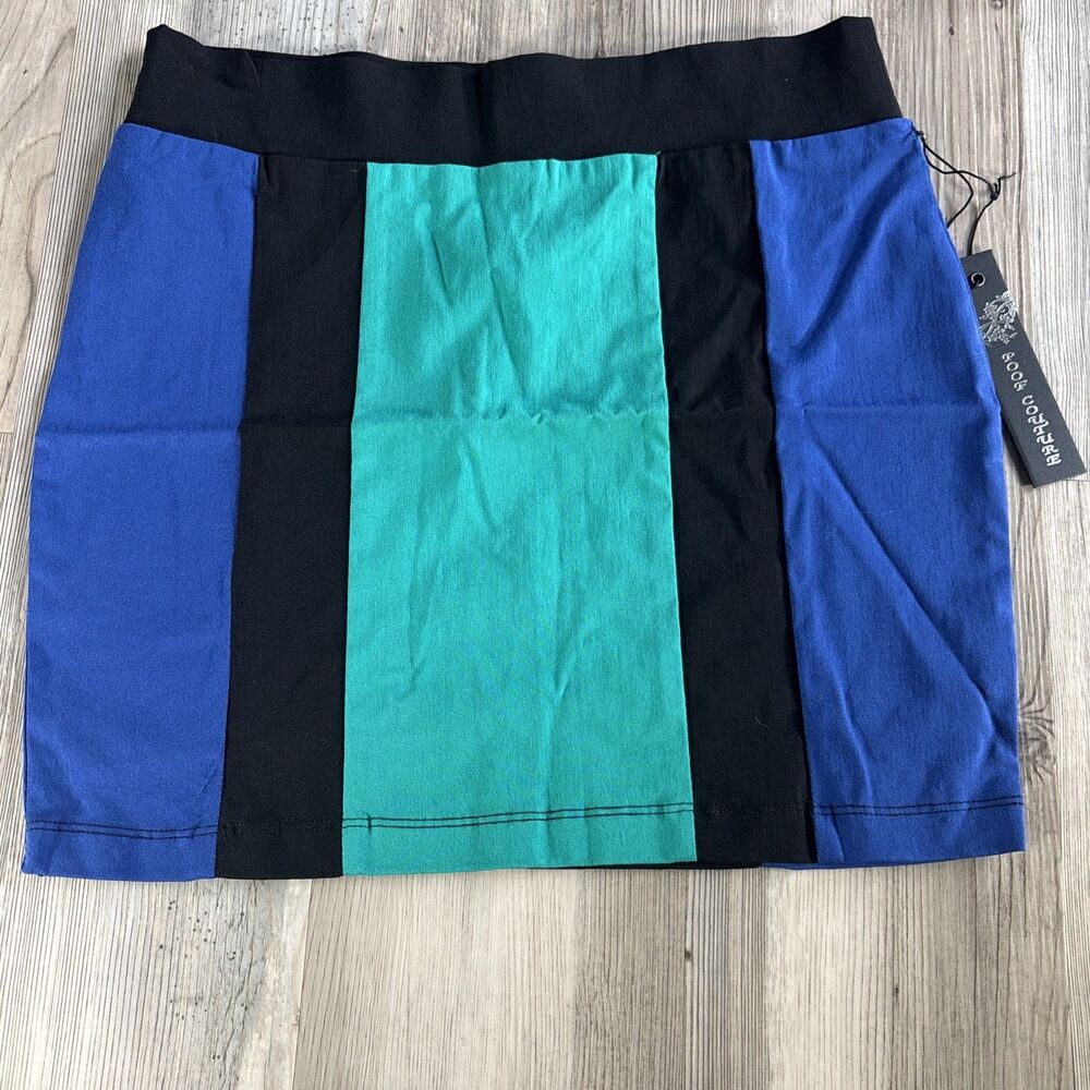 NWT Poof Couture 80s Style Elastic Waist Retro Skater Mini Skirt Size Large